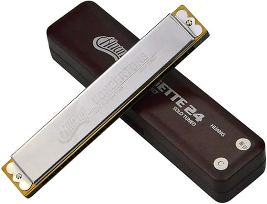 QINRUIKUANGSHAN armónica, armónica Tremolo de 24 agujeros, acento de la