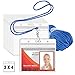 Mifflin-USA - Lanyard with Clear Horizontal Card Protector - Blue, 4x3 Inch, 100 PK - ID Name Badge Holder with Lanyard Set