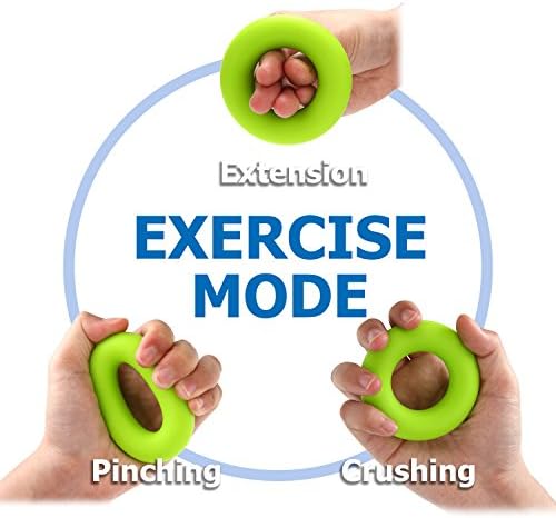Hand Strengthener Finger Stretcher Hand Resistance Bands Hand Extensor Set Silicone Hand Grip Trainer Rings Finger Exerciser Workout For Sports, Physical Rehabilitation and Musicians-2Pcs Included