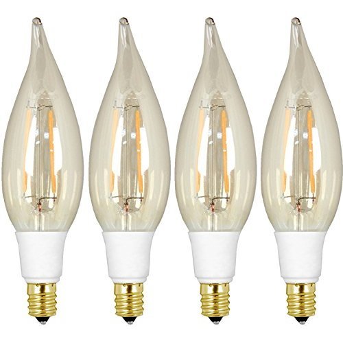 GE Lighting 37598 LED Vintage Chandelier Light Bulb with Candelabra Base, 3.2-Wa | eBay