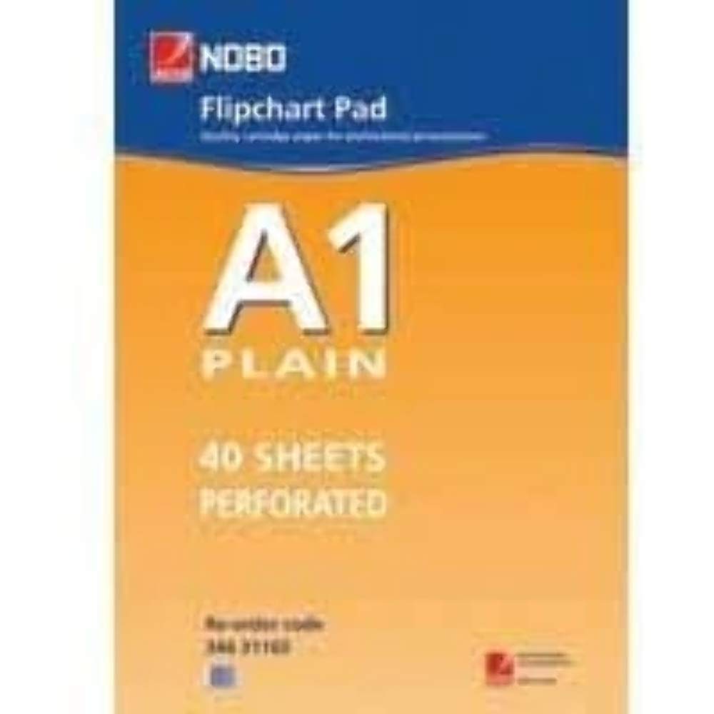 Nobo Flipchart Pad, A1, Plain, 40 Sheets, 34631165 โ image 1