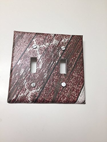 Red Wood Fence, Whimsical, Shabby Chic, Light plate cover,light switch plate, outlet cover, outlet plate, home decor, wall art
