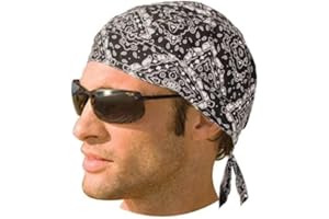 DS DANIEL SMART Daniel Smart Motorcycle Headwraps Cotton Doo Rag Skull Caps Sweat Wicking Cooling Helmet Liner for Men & Women