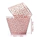 UNIQLED Filigree Artistic Bake Cake Paper Cups Little Vine Lace Laser Cut Liner Cupcake Wrappers Baking Cup Muffin Holder Case for Wedding Birthday Party Decoration (60, Pink)