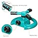 Sprinkler (Newly Upgraded) Pathonor Lawn Sprinklers Yard Sprinklers Water Sprinkler System Weighted Base with 2 Ways Hose Splitters Adjustable Garden Sprinkler for Kids