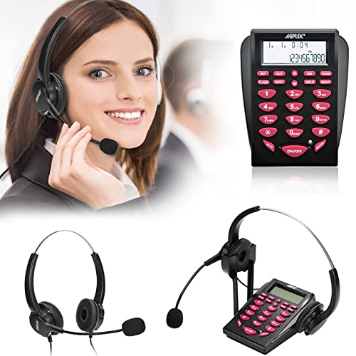 Upgraded Call Center Phone, AGPtEK Corded Telephone with Binaural
