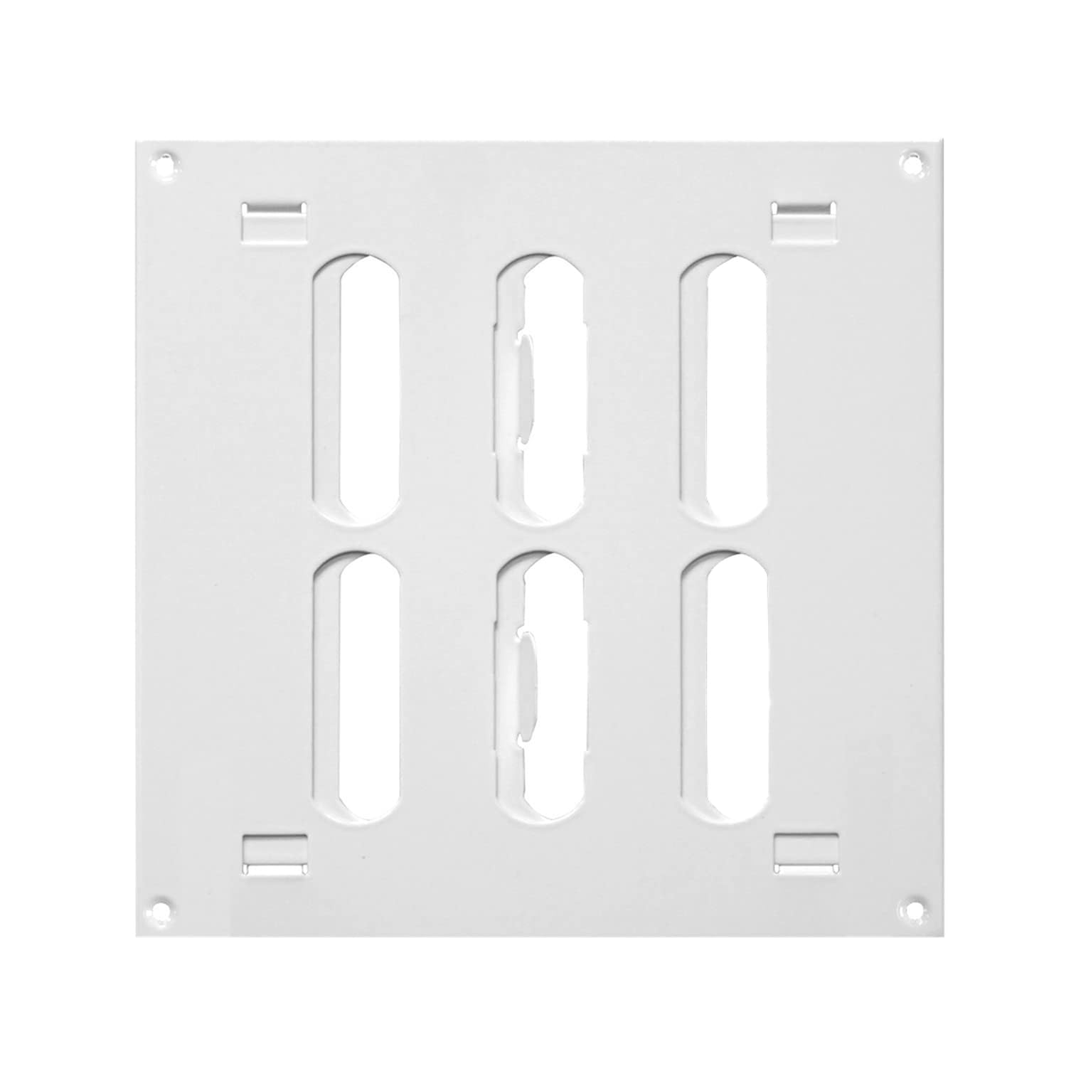 150x150mm (6x6") Sliding Grille Made of Sheet Steel, White Ventilation Grille, EUROPLAST — image 1