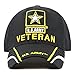 THE HAT DEPOT Military Licensed U.S. ARMY Logo Veteran Cap (Black)