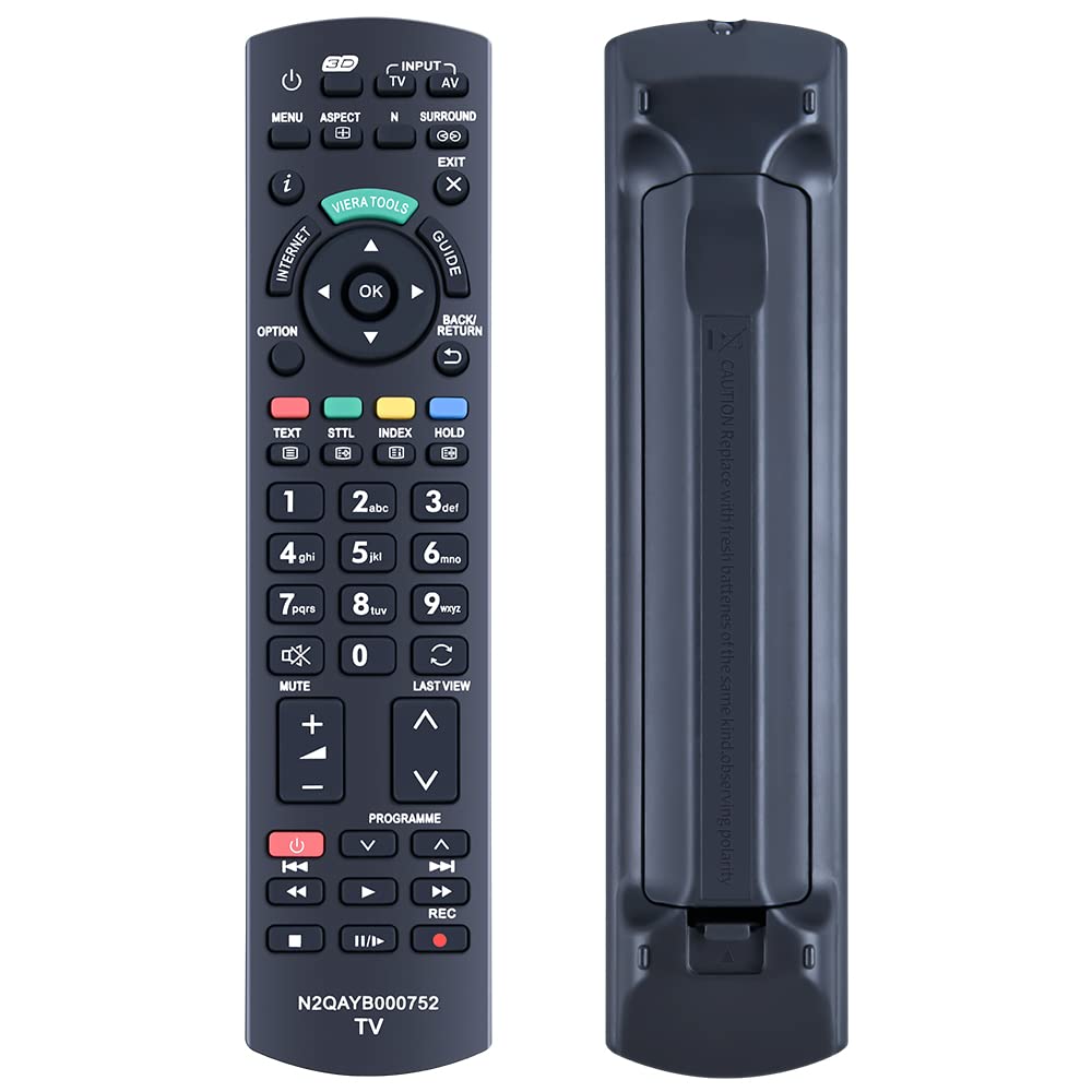 TCNOUMT Suitable for Panasonic TV Remote Control N2QAYB000752 Replacement for Panasonic Viera Internet Smart TV TX-P42ST30 TX-P42ST31 TX-P42GTS31 TX-P42GTX34 TX-P46GT30 TX-P46GTN33 TX-P46GTX34
