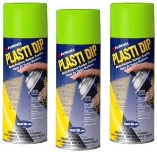 3 Pack - Plasti Dip Multi Purpose Rubber Coating Spray - Electric Lime Green 11oz