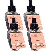 Bath & Body Works Leaves Wallflowers Home Fragrance Refill Bulbs 0.8 fl oz Each – Pack of 4