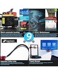 Impresora 3D ENOMAKER Creality CR 10S Pro con nivelación automática, pantalla LCD táctil, extrusión de engranajes dobles, impresión de resumen, detección de filamentos de 300 × 300 × 15.748 in