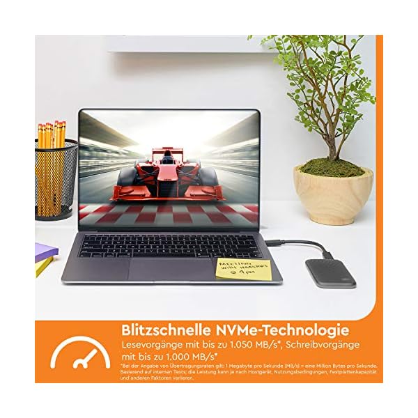 WD My Passport SSD 2 TB mobiler SSD Speicher (NVMe-Technologie, USB-C und USB 3.2 Gen-2 kompatibel, Lesen 1050 MB/s… – Bild 6