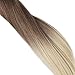 Full Shine Glue In Hair Extensions 18 Inch Tape In Ombre Hair Extensions Hair Color 6B Fading To 613 Yellow Blonde Tape In Real Hair Extensions Invisible Tape In Hair 50 Grams 20 Pcs