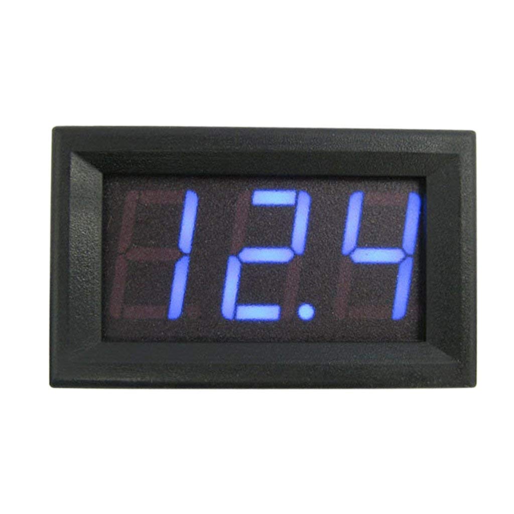 ARCELI Digital Voltmeter, 0.56'' DC 0-30V Voltage Tester Gauge, Bright LED Display, 3 Wires Volt Meter for Motorcycle Car Motor Panel Mount - Blue