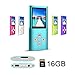 RHDTShop MP3 Player MP4 Player with a Internal 16GB Card, Ultra Slim 1.7 inch LCD Screen, Support UP to 64GB Card, Rechargeable Battery, Portable Digital Music Player, Video Player, E-Book-Blue&White