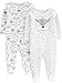 Simple Joys by Carter's Baby Girls' Cotton Footed Sleep and Play, Pack of 2