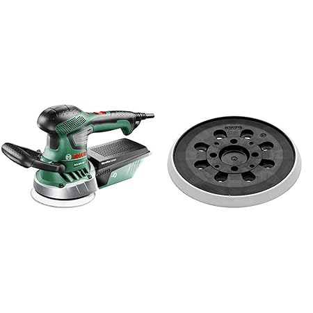 Bosch Exzenterschleifer PEX 400 AE (350 Watt, im Koffer) + Bosch Schleifteller (Zubehör für Exzenterschleifer PEX 300/400 AE,