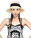 Livingston Women's Wide-Brim Plaited Straw Sunhat with Decorative Bow