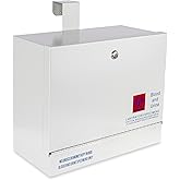 POCHAR Stainless Steel Door-Hanging Specimen Lock Box for Medical Labs | Lockable Specimen Collection Boxes for Specimen Handling and Storage, Under the Door Drop Box for Clinics, Medical Offices