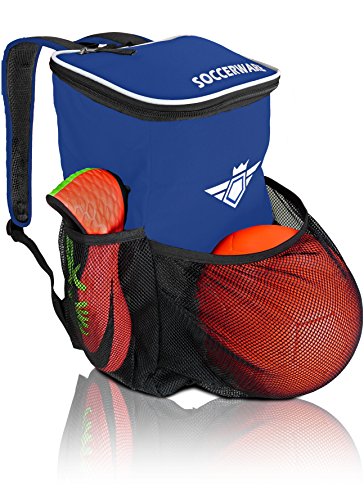 Soccer backpack with ball holder compartment - for kids…