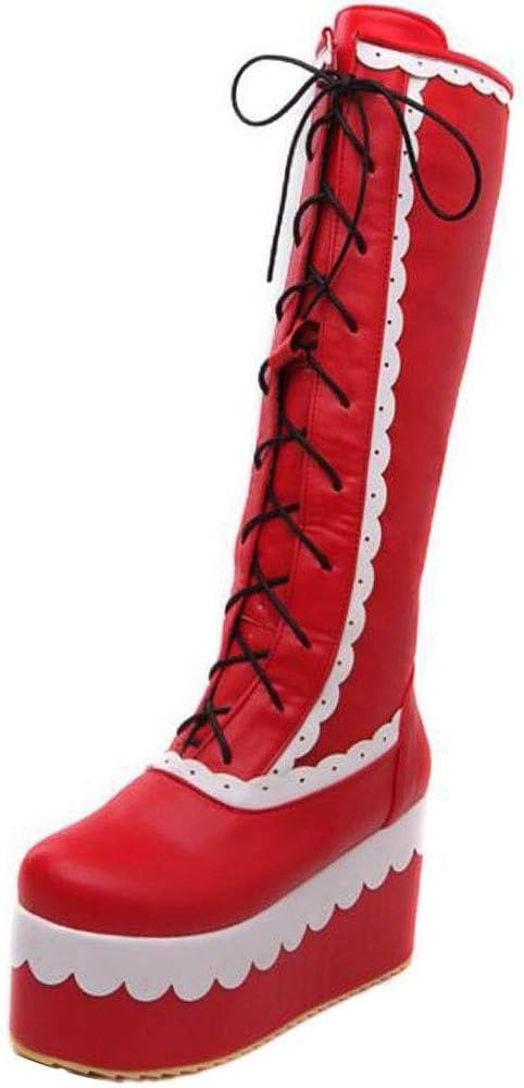 red long boots uk