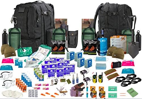 4 x Person 72hr " Bug Out Bag" Black