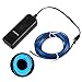 Onite 16.4ft Blue Neon Glowing Strobing Electroluminescent EL Wire Light with Battery Pack Controller for Parties, Halloween, Automotive, Advertisement Decoration