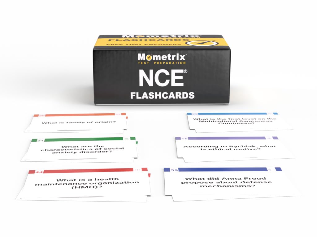 NCE Study Cards: NCE Exam Prep 2025-2026 with Practice Test Questions for the National Counselor Examination [Full Color Cards]