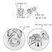 EVER FAITH 925 Sterling Silver Round Cut CZ Simple 3MM Basket Set Stud Earrings Clear