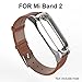 GUYO miband 2 Strap Leather Replacement Strap Wristband Accessories for Xiaomi Mi Band 2 Genuine Leather Replacement Smart WatchBand with Magnetic Suction Shell(Original Fashion Design) Leather Brown