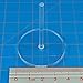 LITKO Acrylic Flight Stands, 40mm Circle, 3mm Clear, 2 inch Peg (10)