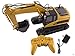 Memtes® 15 Channel Full Functional Remote Control Excavator Tractor Construction Toy, Metal Shovel, with Lights and Sounds
