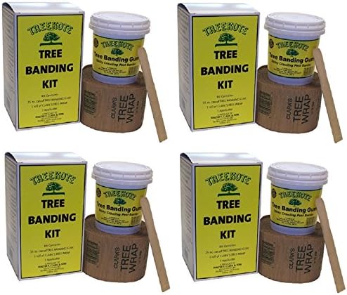 Treekote 300726 15 oz Tree Banding Sticky Gum Insect / Pest Barrier Kits - Quantity 4