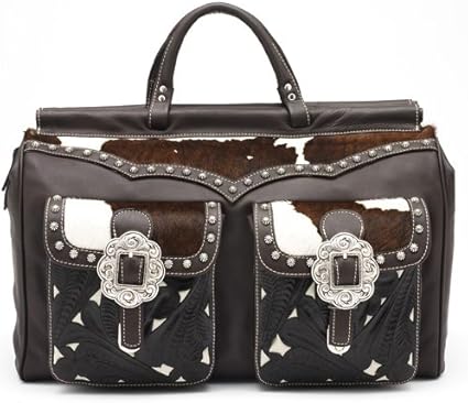 western tooled leather briefcase