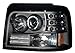 SPPC Black Projector Headlights Assembly Set with Halo For Ford F-150/F-250/Bronco - (Pair) Driver Left and Passenger Right Side Replacement