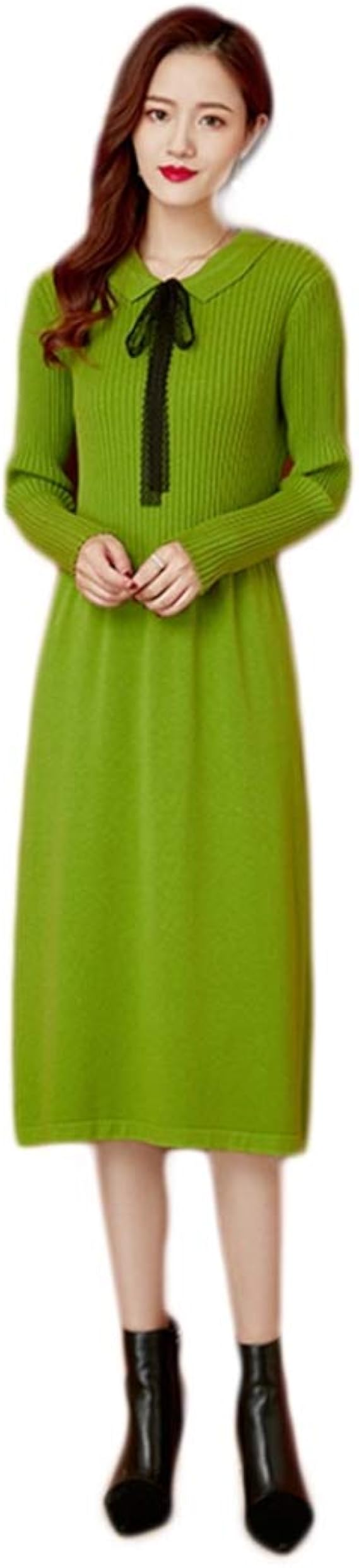 円形の バングラデシュ 宿る 緑 の ニット ワンピース N Printcolor Jp