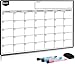 Magnetic Dry Erase Whiteboard Calendar for Fridge (16 x 12”), Refrigerator White Board Sheet w/ 3 Colorful Markers & Eraser, Monthly Meal Planner & Organizer for Family by Yes4Quality
