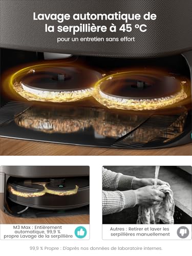Lefant M3 Max Robot Vacuum Cleaner Washer 20,000 Pa, Multifunctional Station, Double Rotary Mop 200 RPM & 9mm Releasable, dToF Navigation, Obstacle Avoidance PSD, 220min, 5G/2.4G