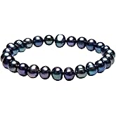 MICANU Cultured Freshwater Pearl Stretch Bracelets For Women Multicolored Strand Bracelet Jewelry Gift