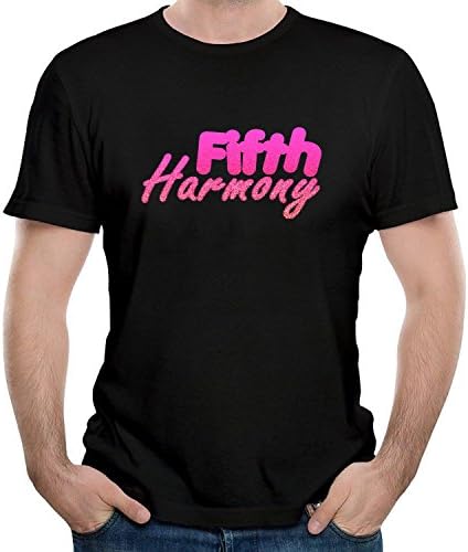 SIXFINE Mens Fifth sixth har Is The mony Logo Short Sleeve Shirt Tees Black X-Large