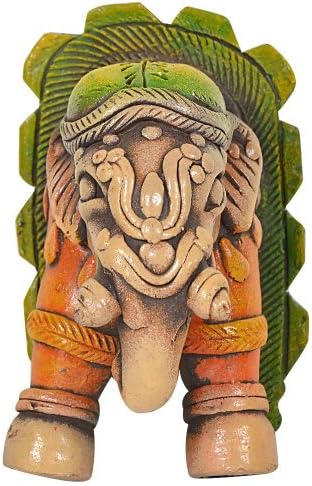 Tiger54 LLC Terracotta Elephant, Handmade, Ready to Hang, Made by Artisans of India