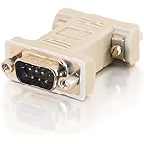 C2G 08075 DB9 Male to DB9 Female Serial RS232 Null Modem Adapter, Beige