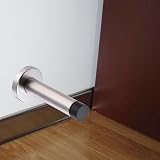 Jatidne 3pk Chrome Door Stops Heavy Duty Stainless Steel Wall Mounted Silver view 5