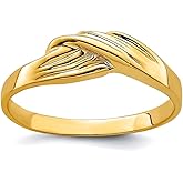 JewelryWeb 5-janmm 14k Solid Polished Gold Freeform Ring Size 6 Ring for Women