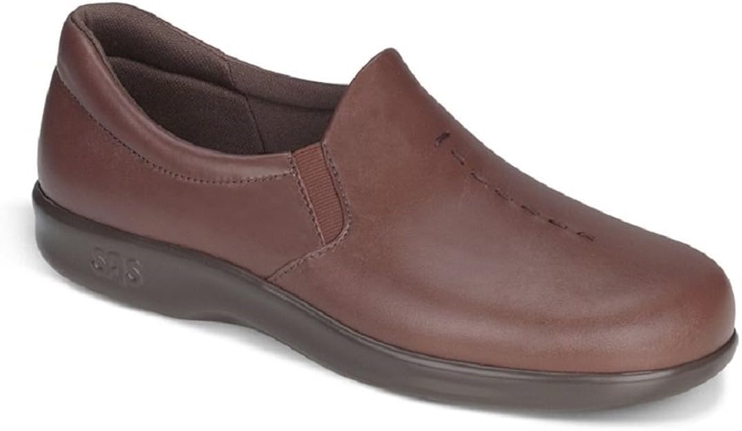 SAS Womens Viva Walking Slip on Leather Shoes (8 N, Teak