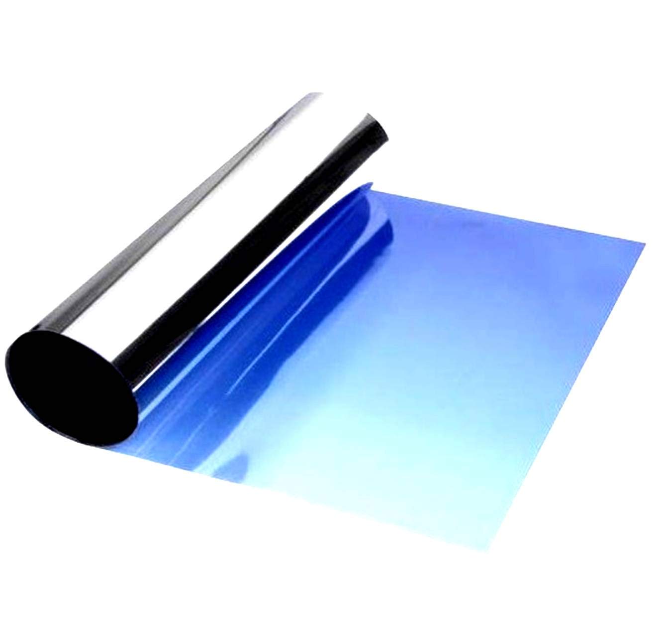 Solux Sun Visor 59x7.9" Solar Film Strip for Windshield, graduate opacity on Clear Base Non reflective and without metallization Sunshade Band Blue