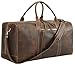 Polare Leather Duffle Weekend Travel Bag For Men With Full Grain Cowhide Leather 23.2'' Duffel Bag (Large-Brown(23.2