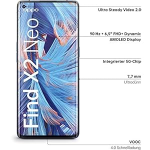 OPPO Find X2 Neo - Smartphone 256GB, 12GB RAM, Single Sim, Starry Blue - immagine 3