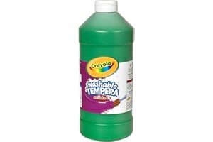 Crayola Washable Tempera Paint For Kids, Green Paint, Classroom Supplies, Non Toxic, 32 Oz Squeeze Bottle